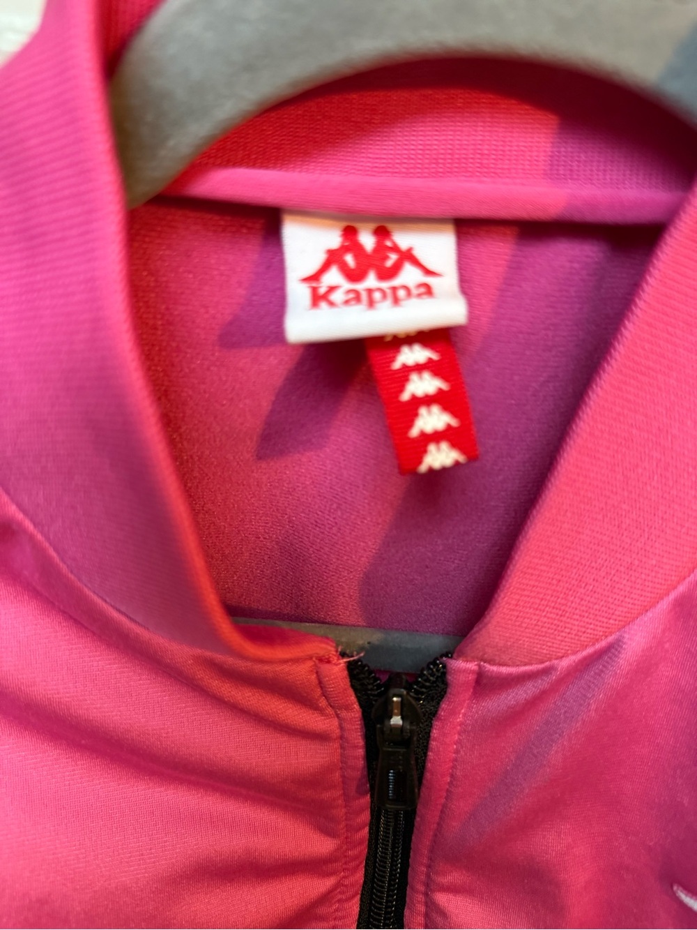 Kappa Women's Pink Logo Track Jacket cropped women’s small - Picture 3 of 6